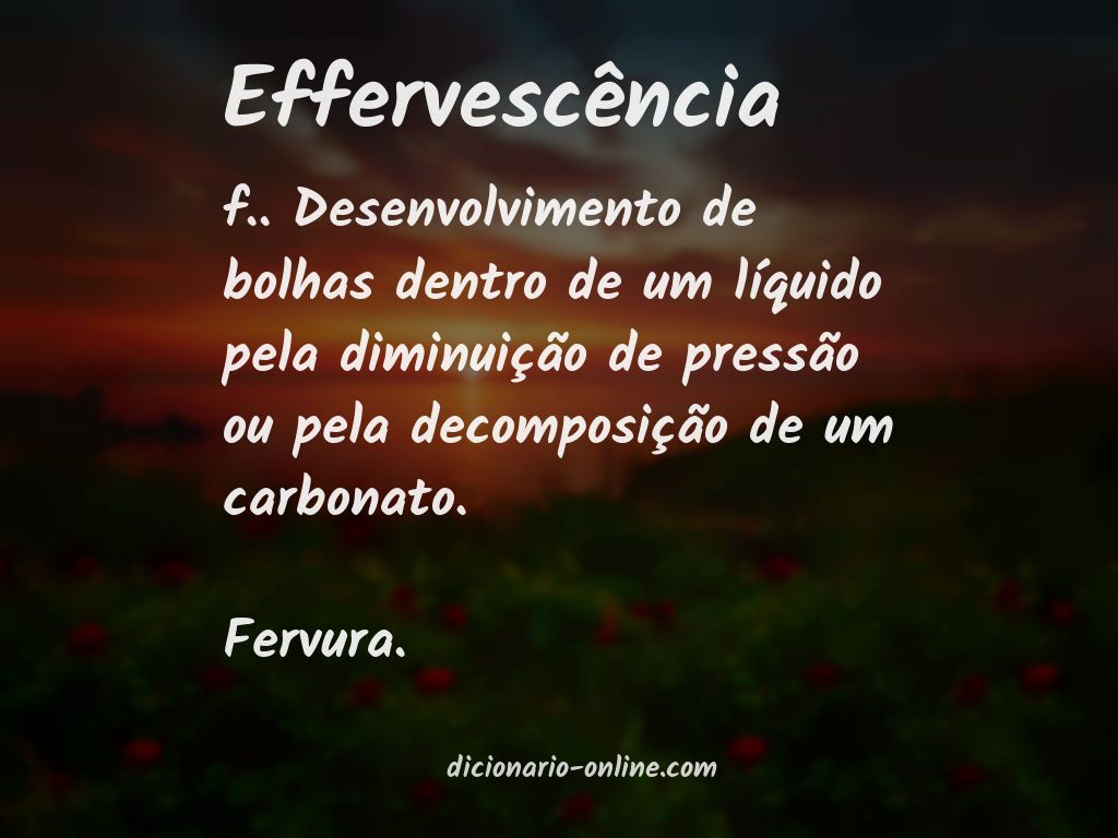 Significado de effervescência