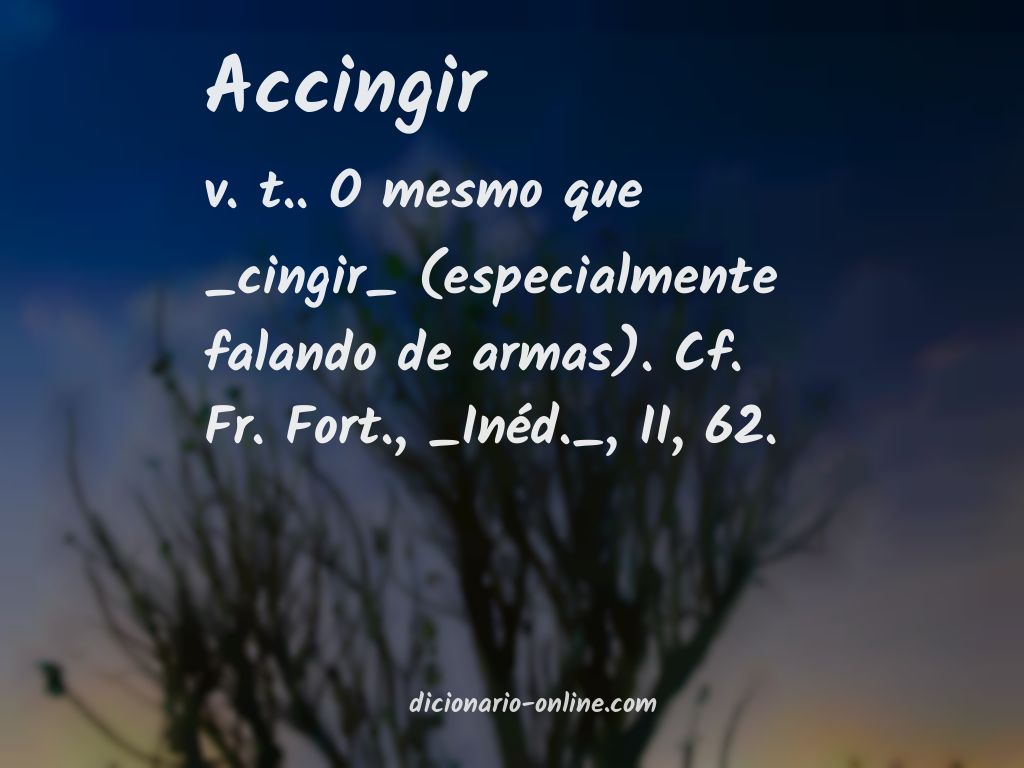 Significado de accingir