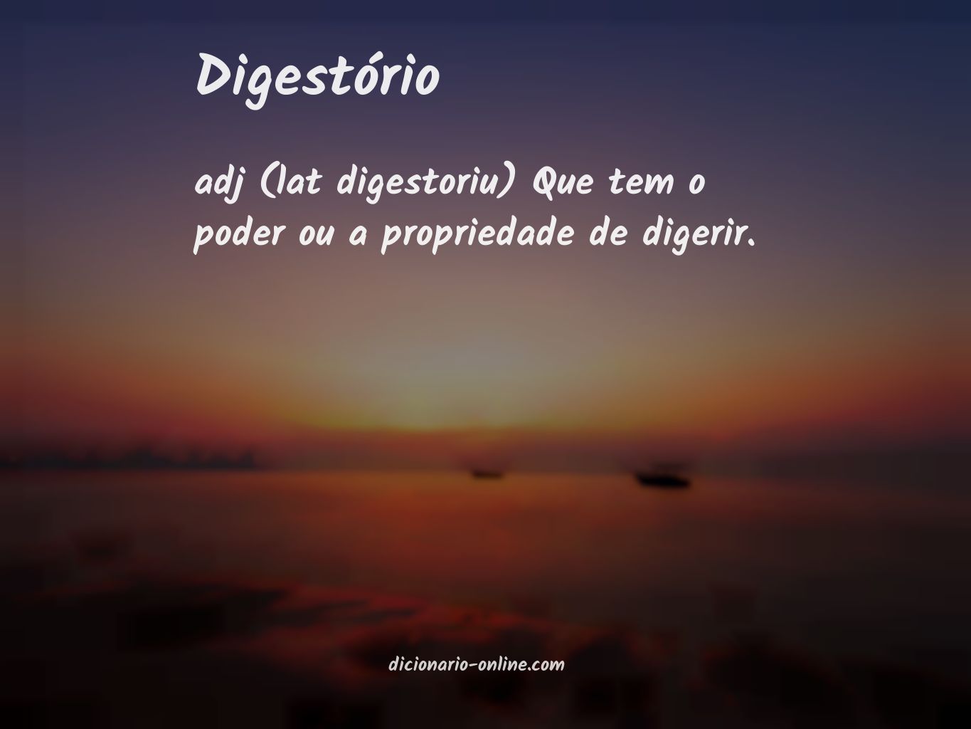 Significado de digestório