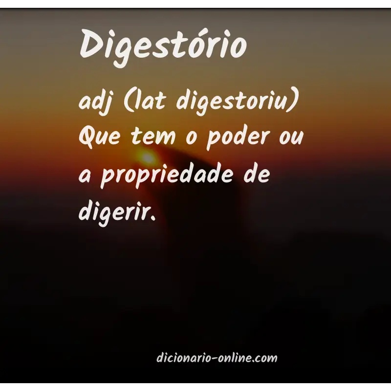 Significado de digestório