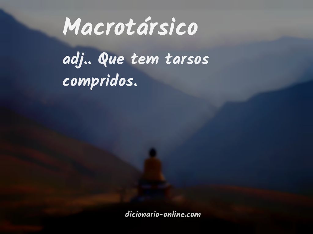 Significado de macrotársico