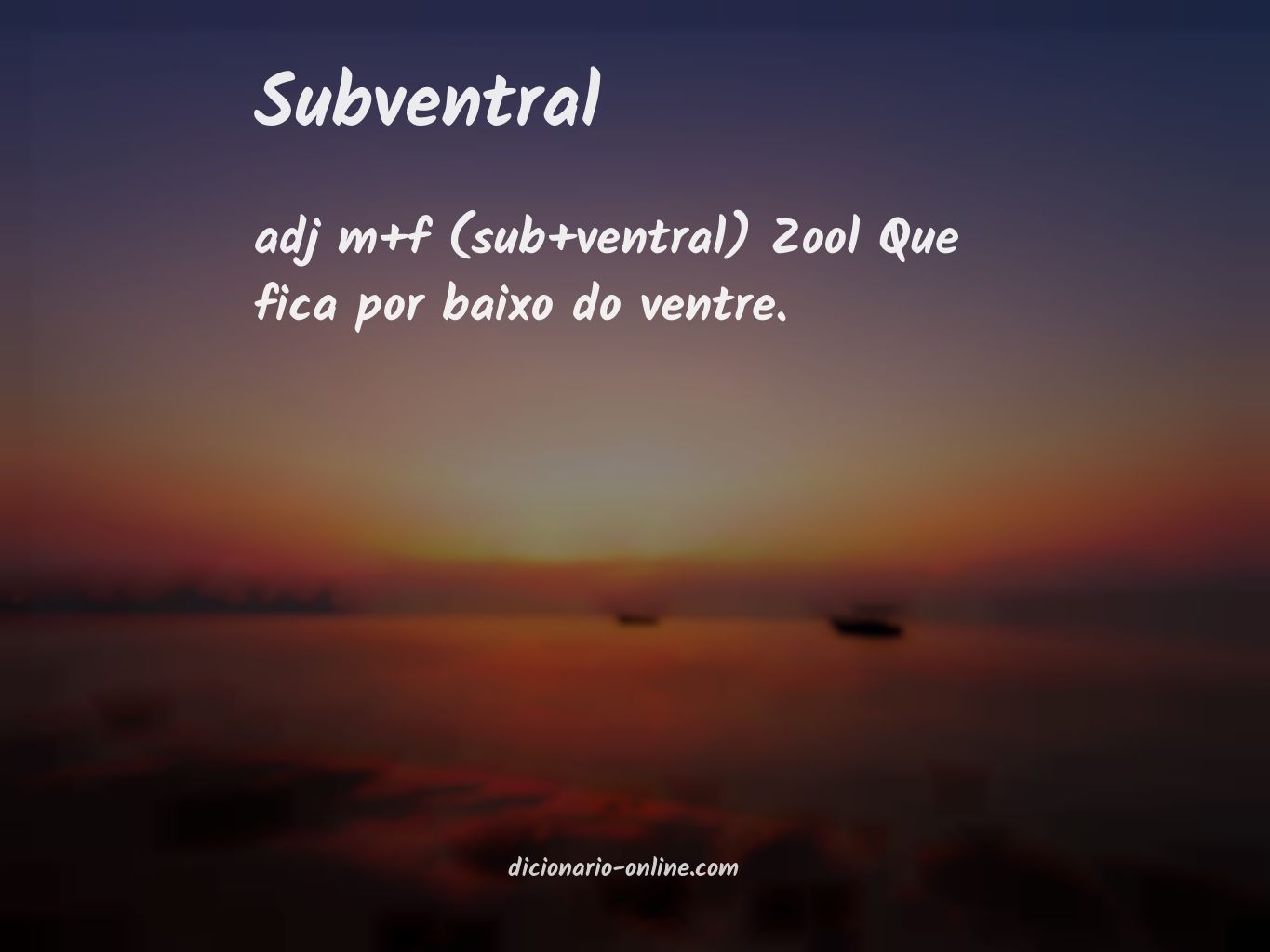 Significado de subventral