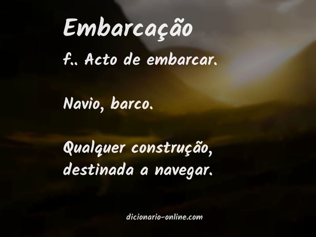 Significado de embarcação