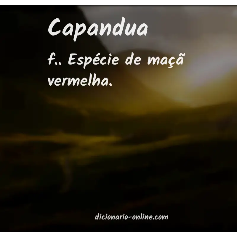 Significado de capandua