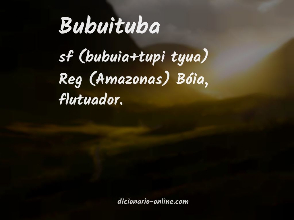 Significado de bubuituba