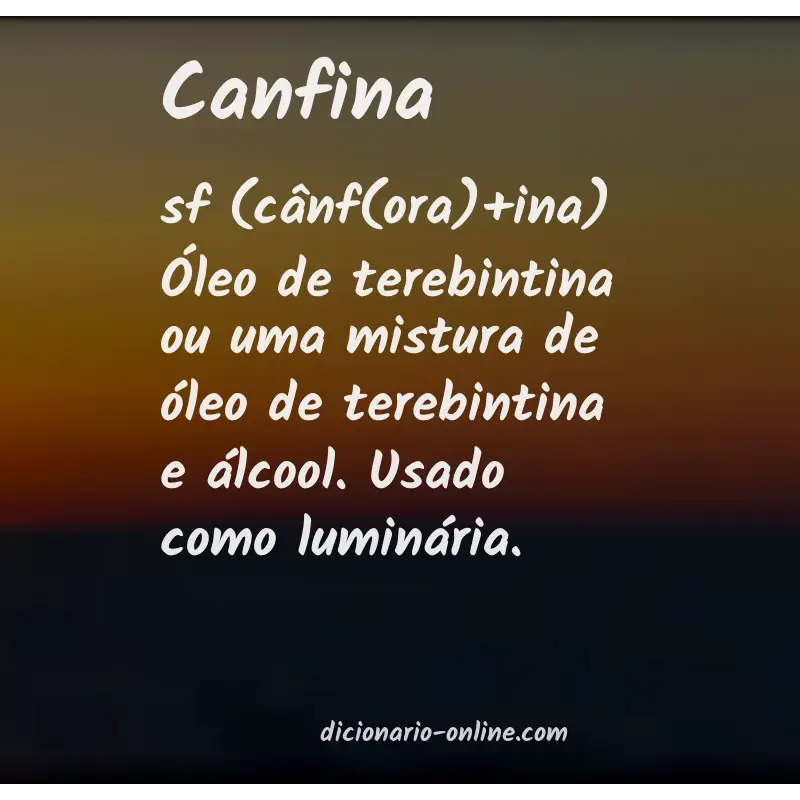 Significado de canfina