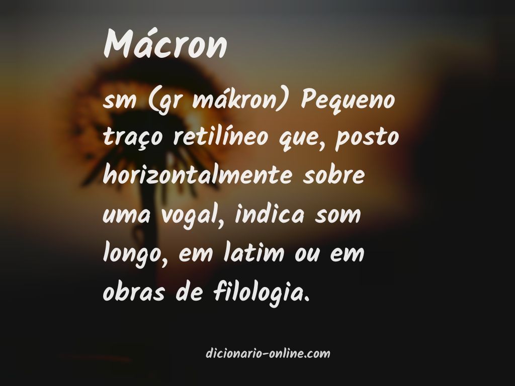 Significado de mácron