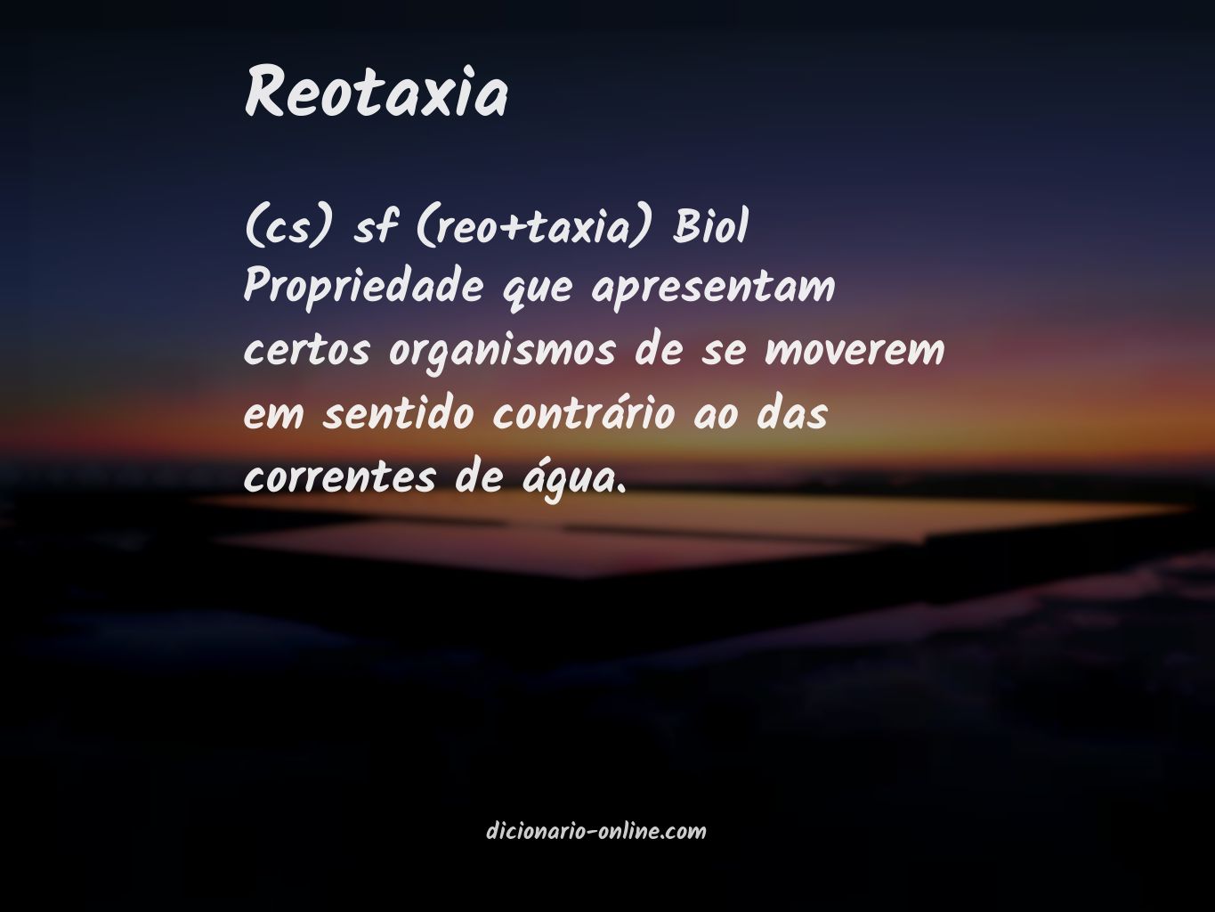 Significado de reotaxia