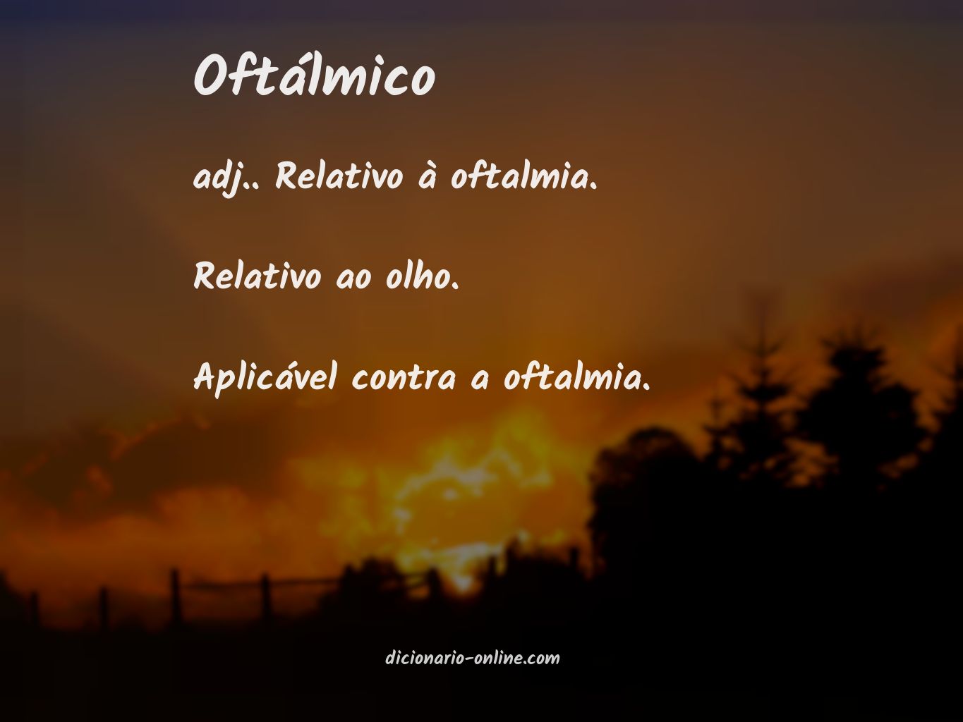 Significado de oftálmico