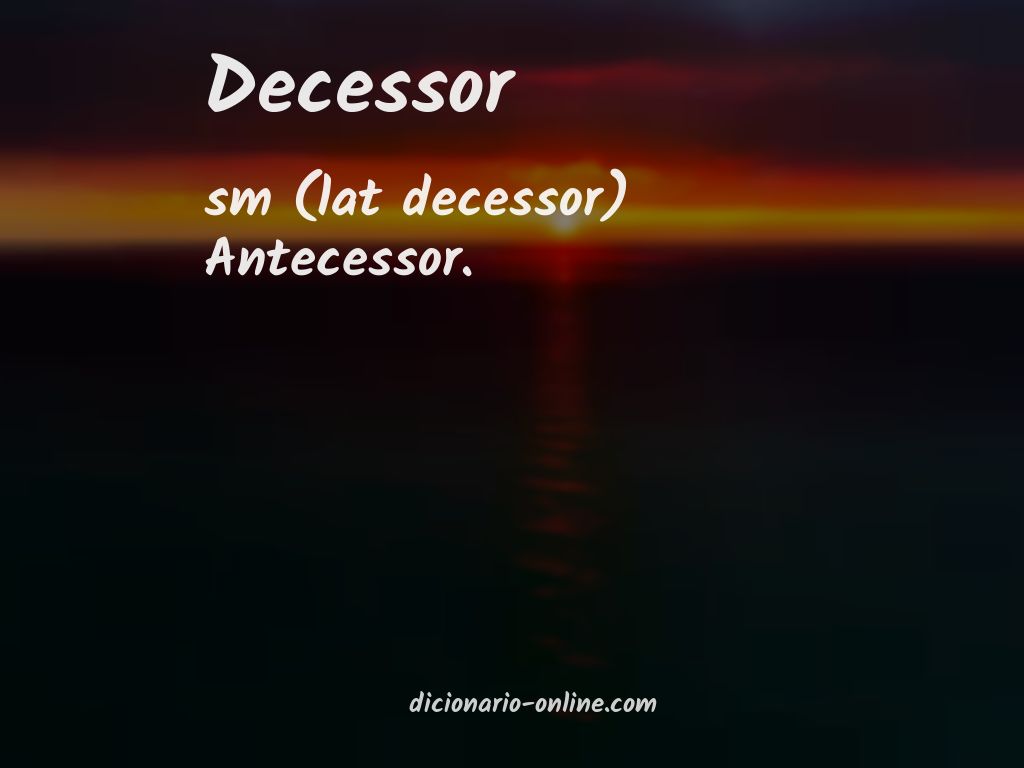 Significado de decessor