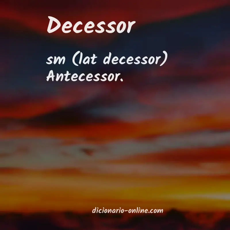 Significado de decessor