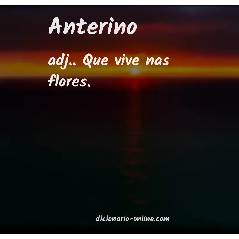 Significado de anterino