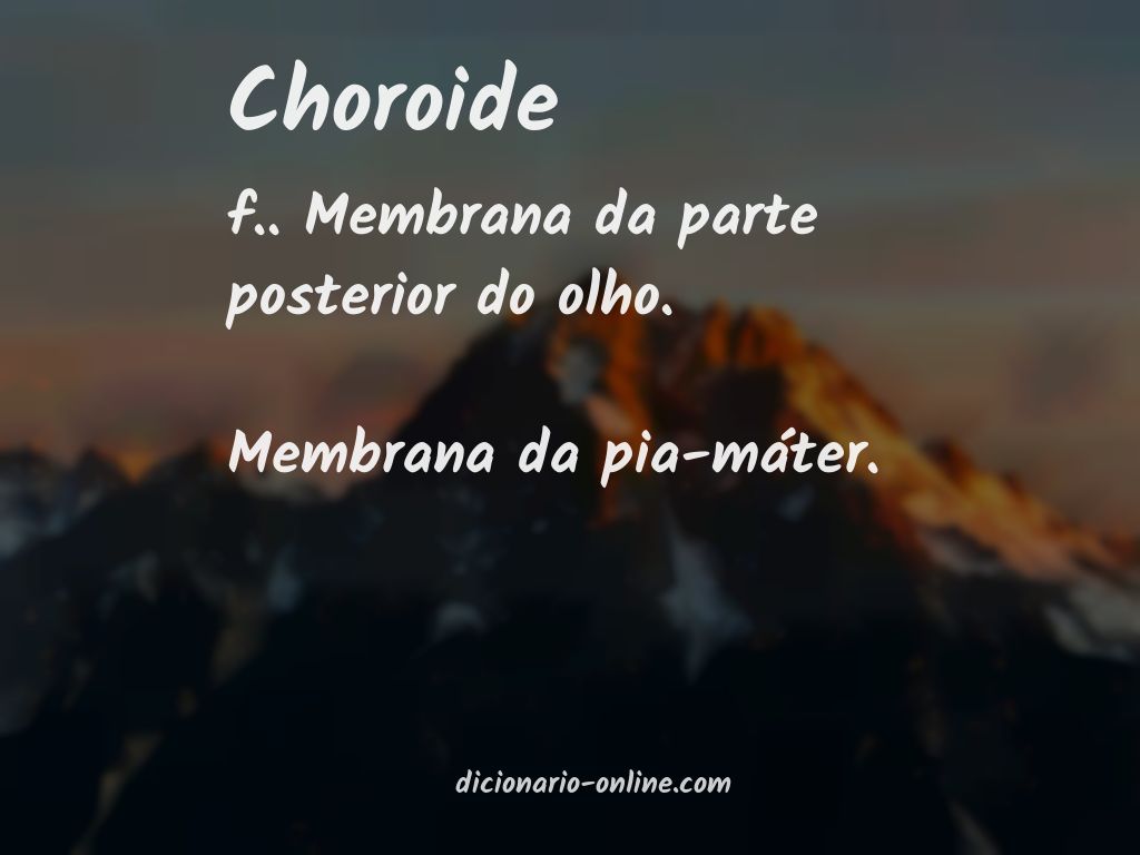 Significado de choroide