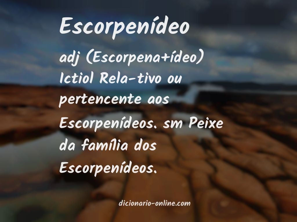 Significado de escorpenídeo