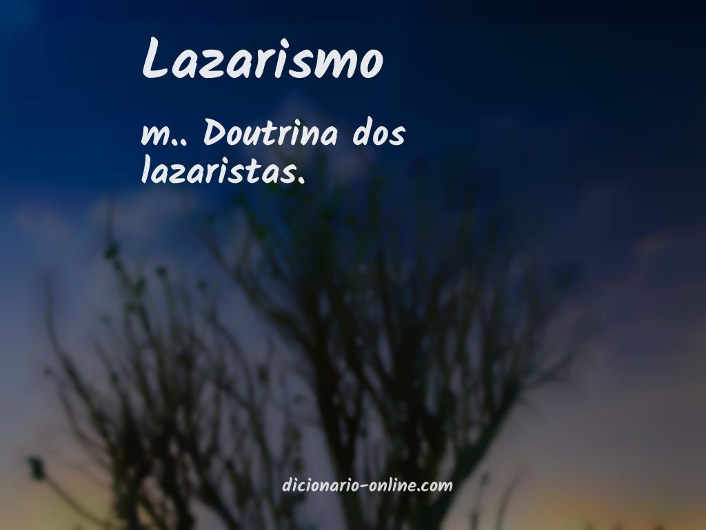 Significado de lazarismo