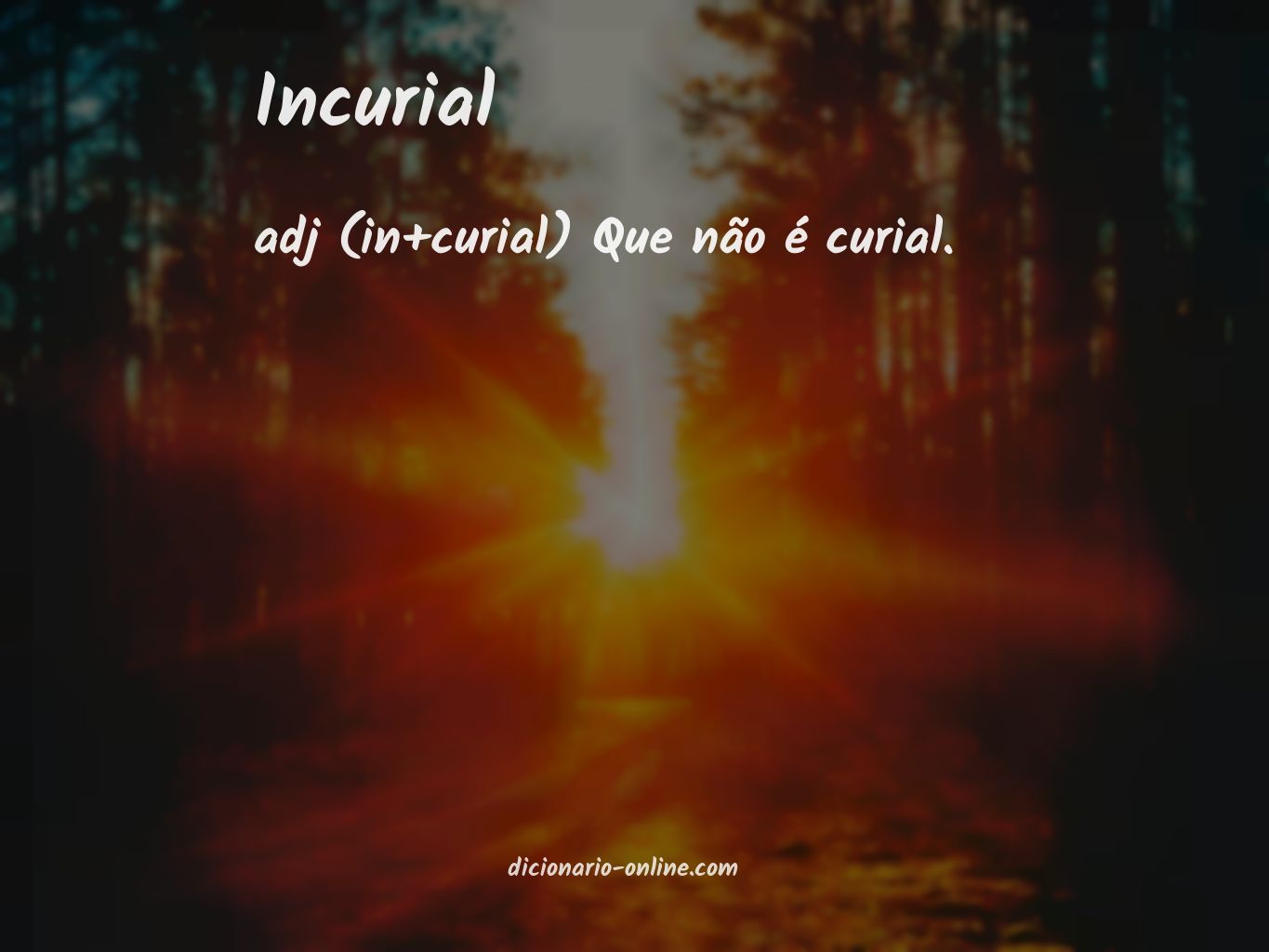 Significado de incurial