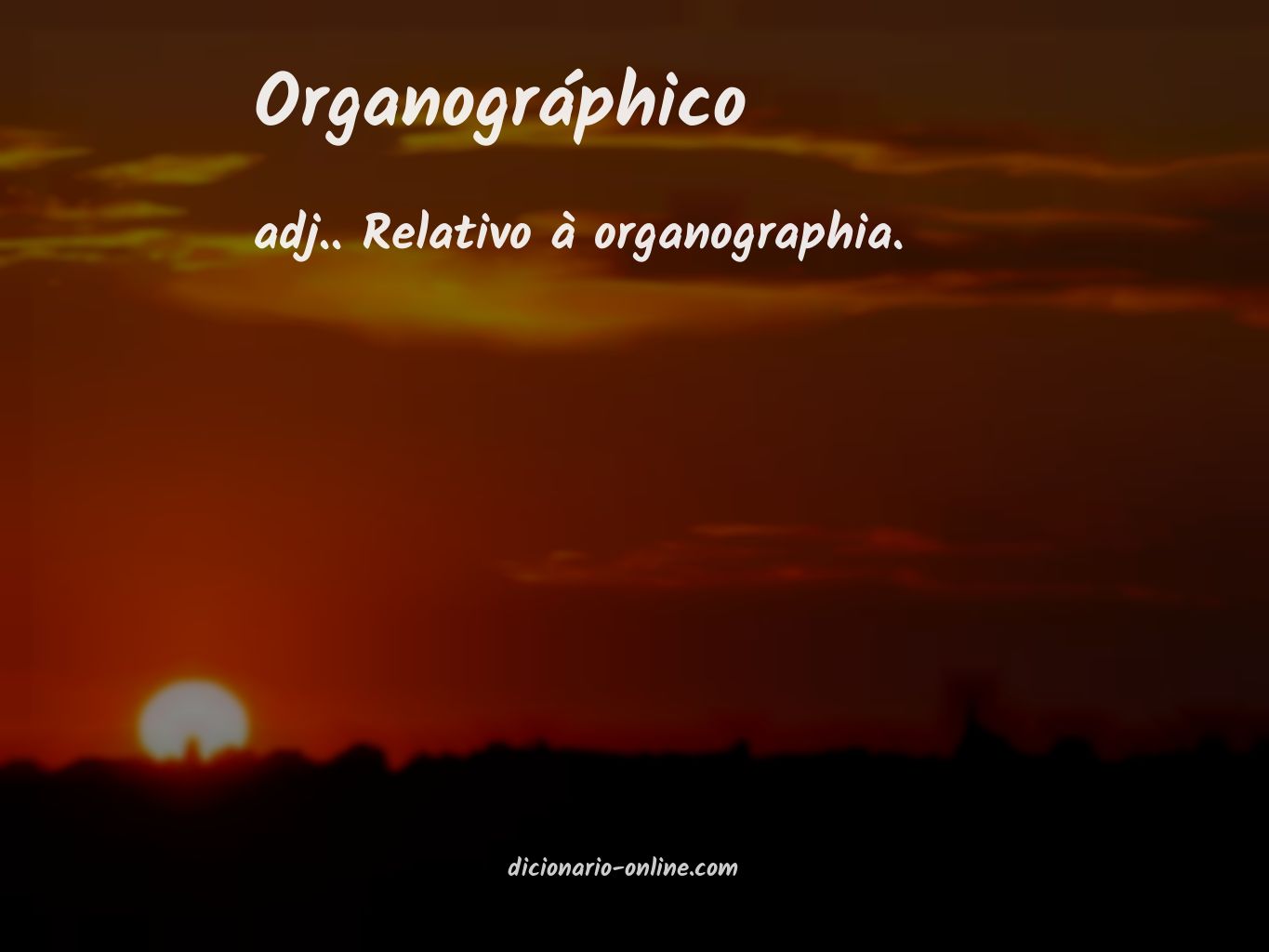 Significado de organográphico