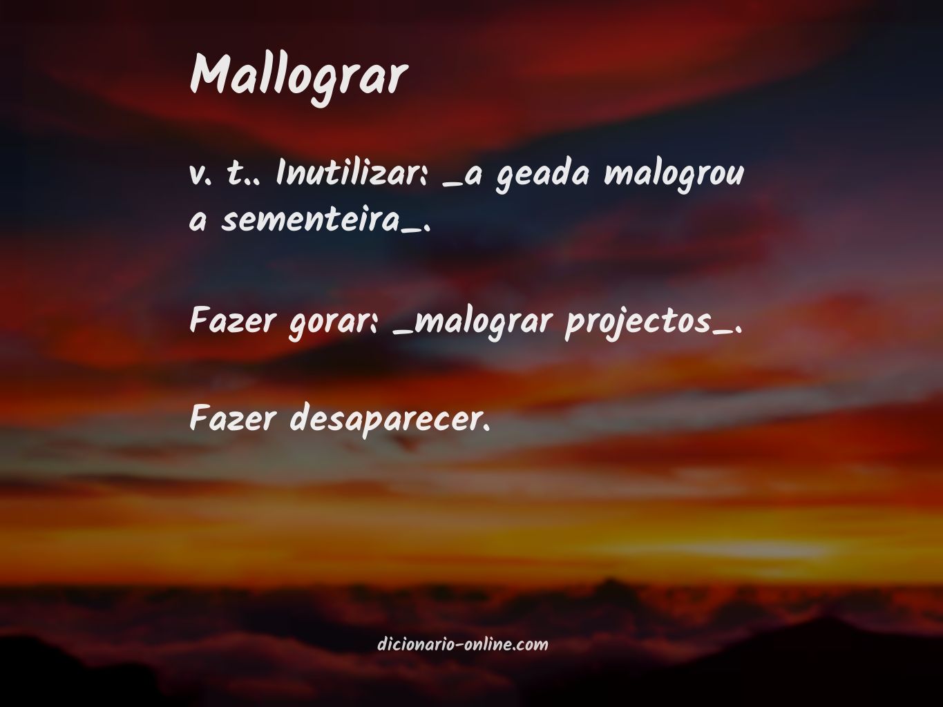 Significado de mallograr