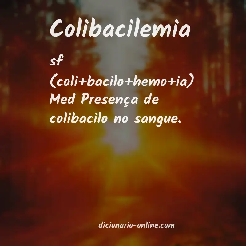 Significado de colibacilemia