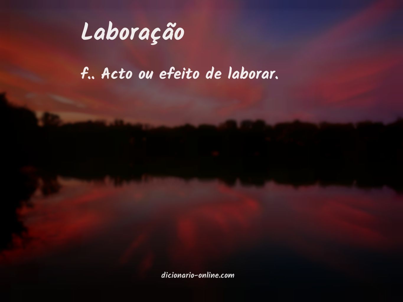 Significado de laboração