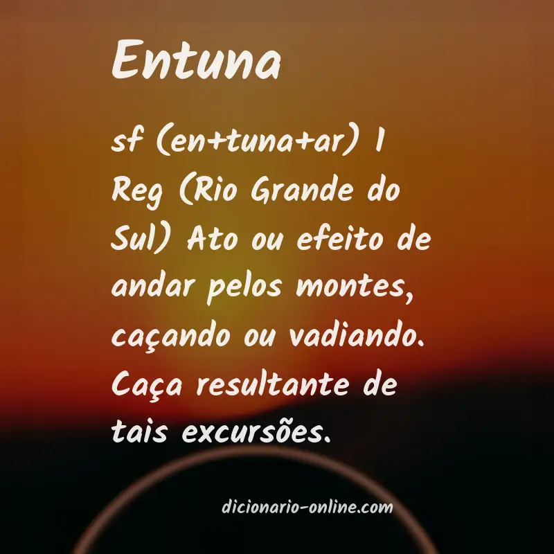 Significado de entuna