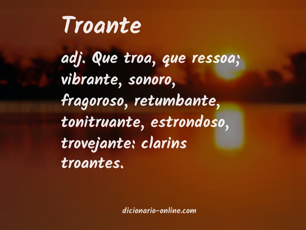 Significado de troante