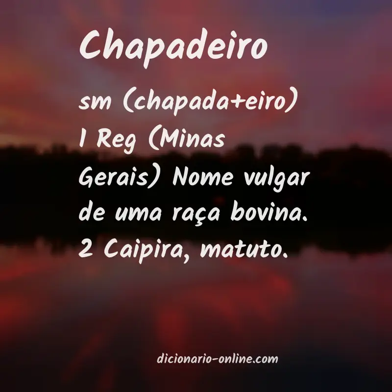 Significado de chapadeiro