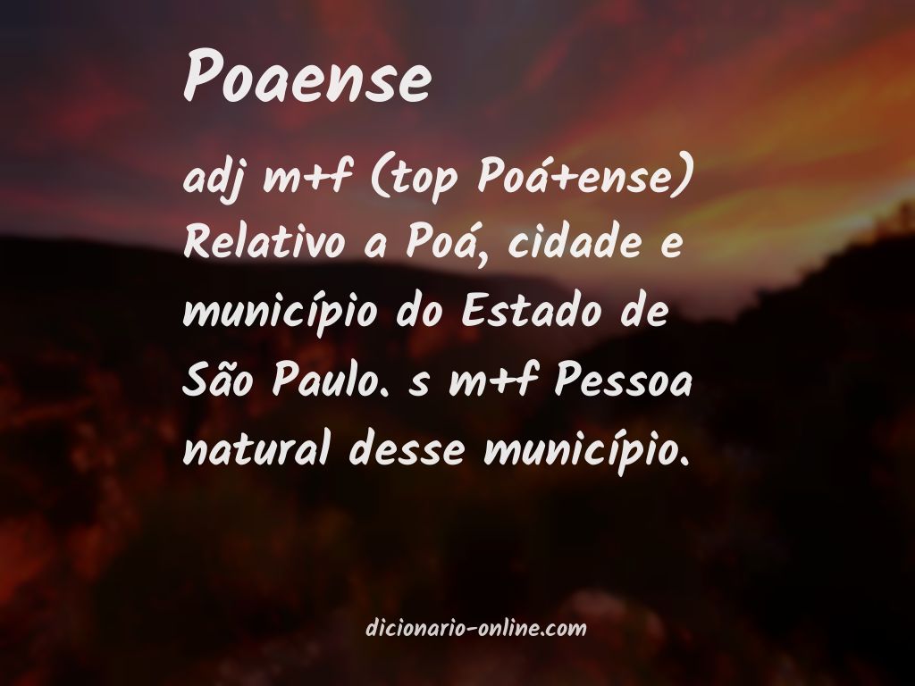 Significado de poaense