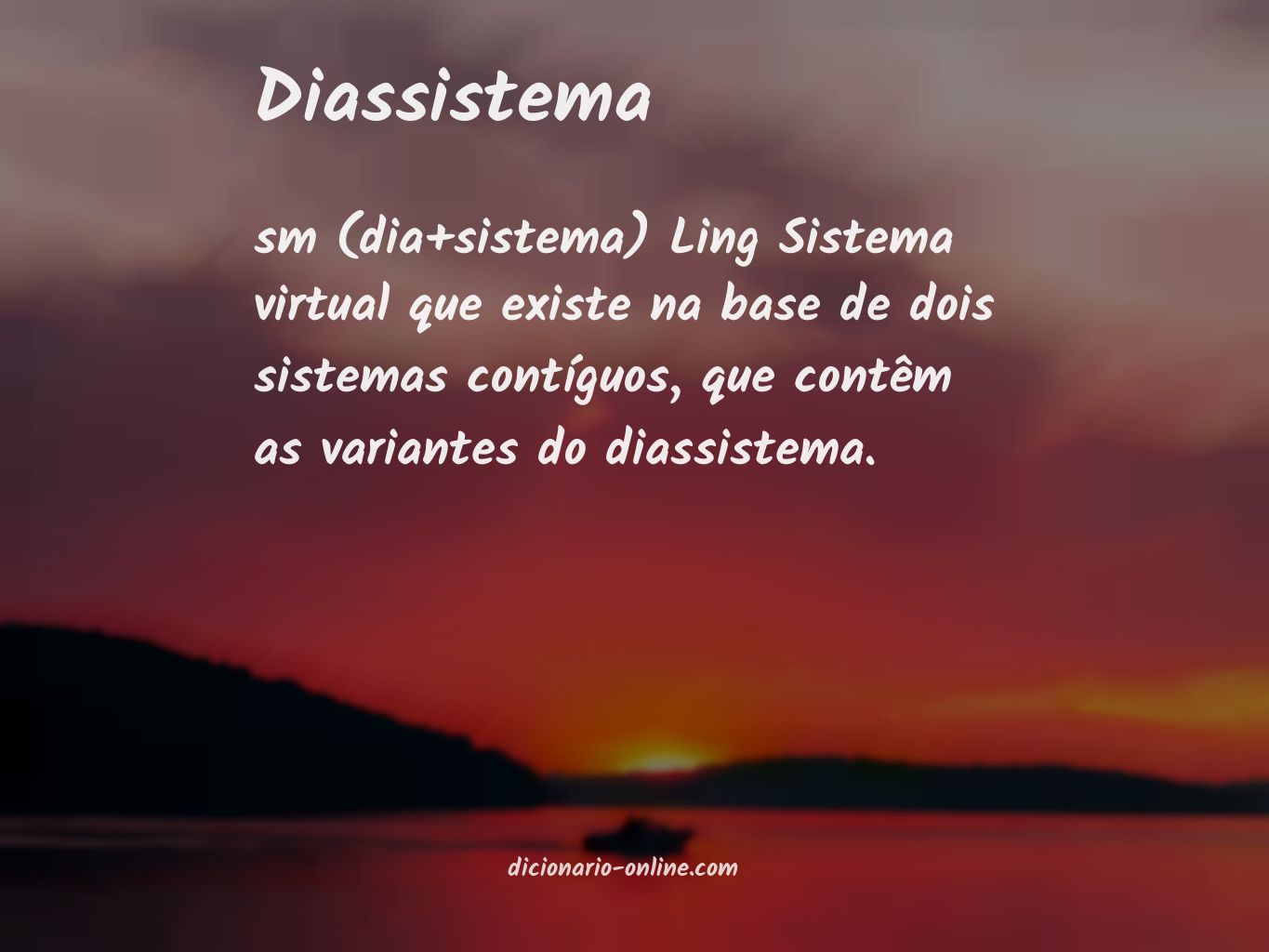 Significado de diassistema