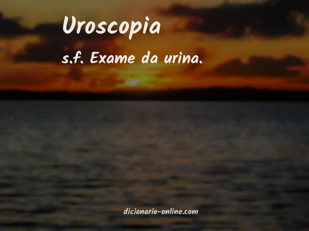 Significado de uroscopia