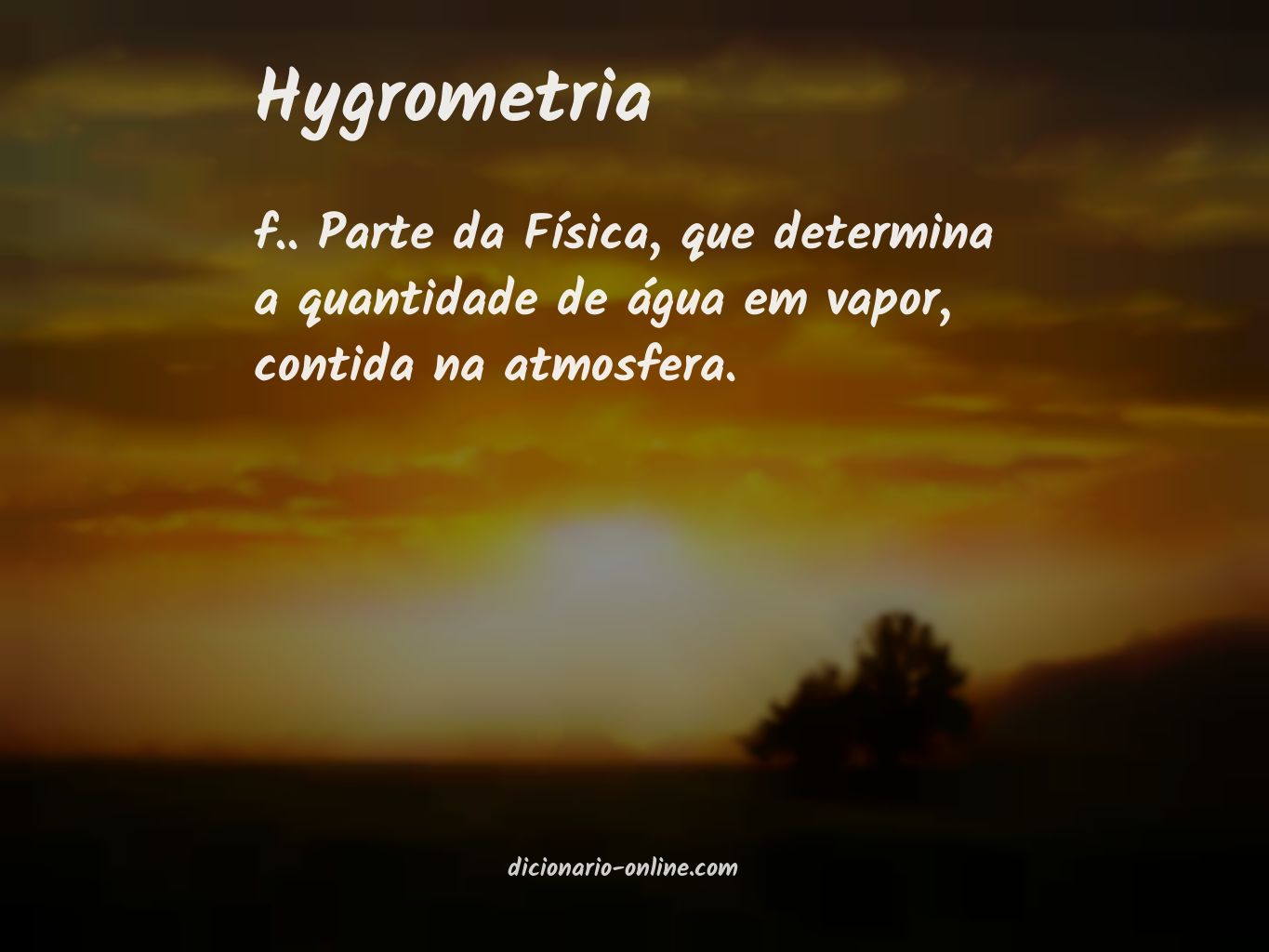 Significado de hygrometria