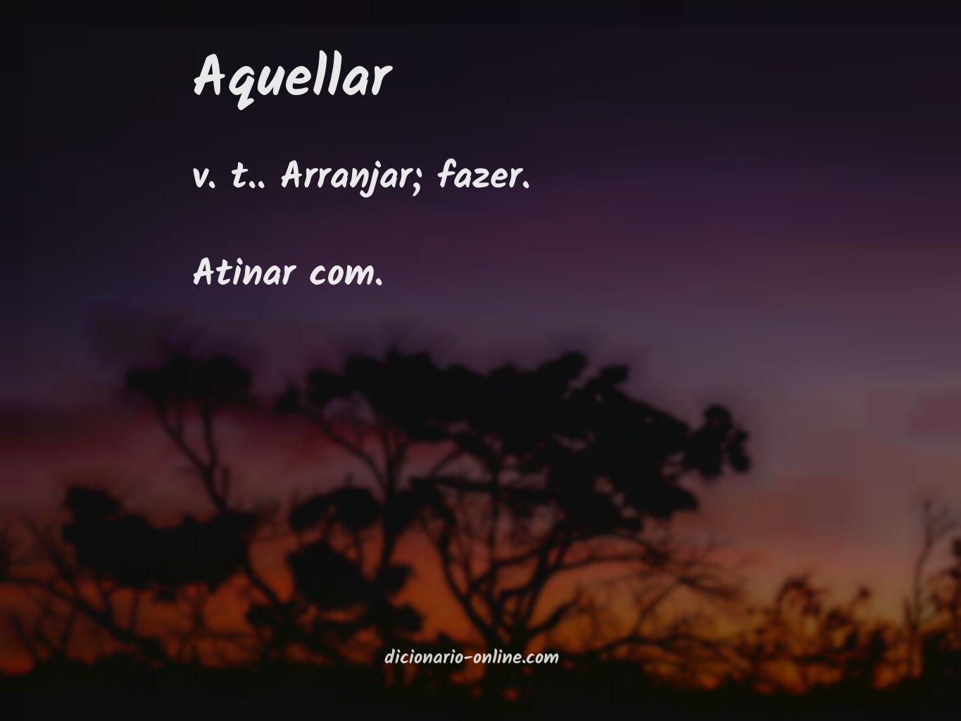 Significado de aquellar