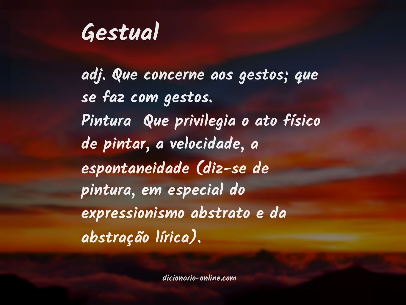 Significado de gestual