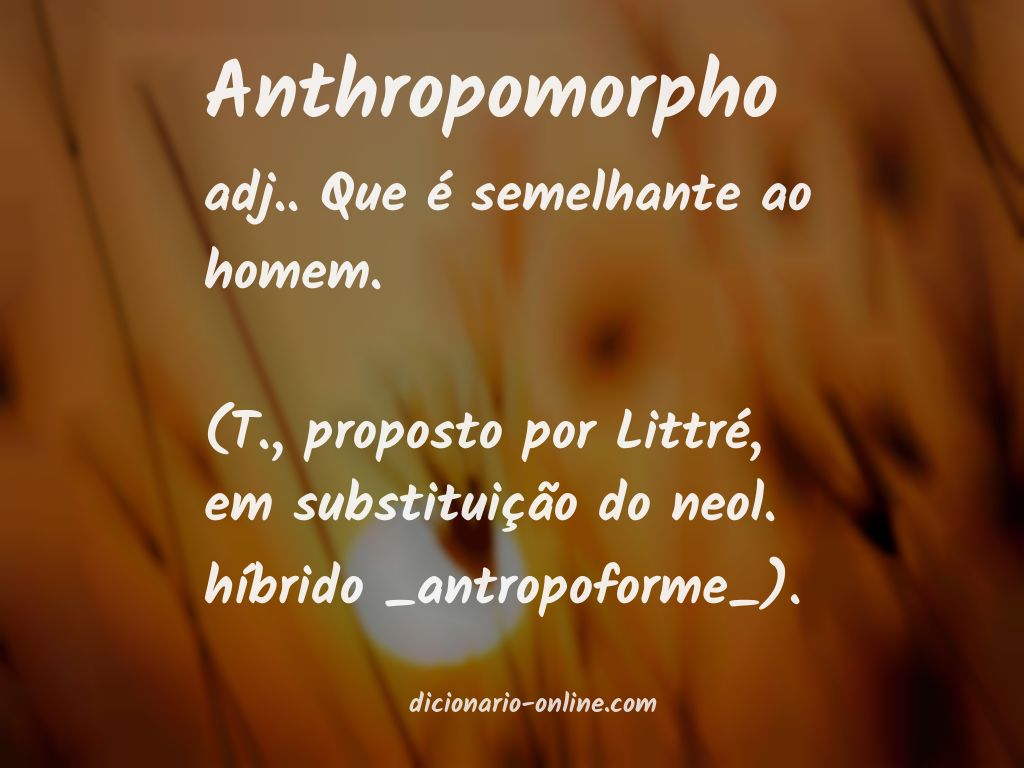 Significado de anthropomorpho