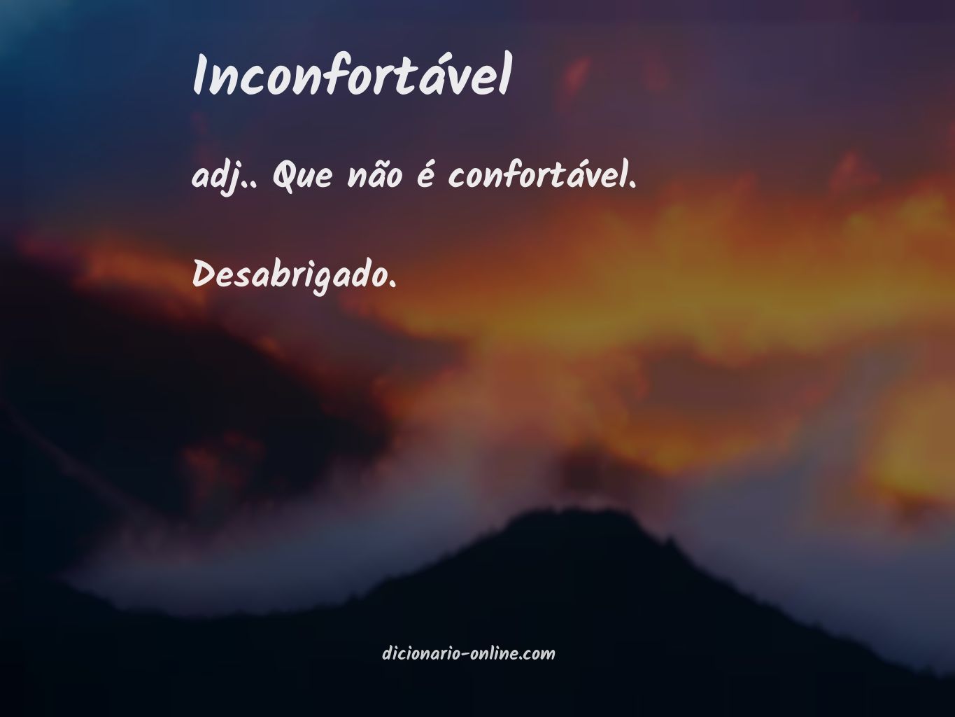 Significado de inconfortável