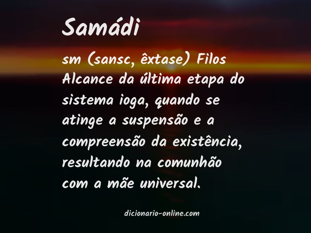 Significado de samádi