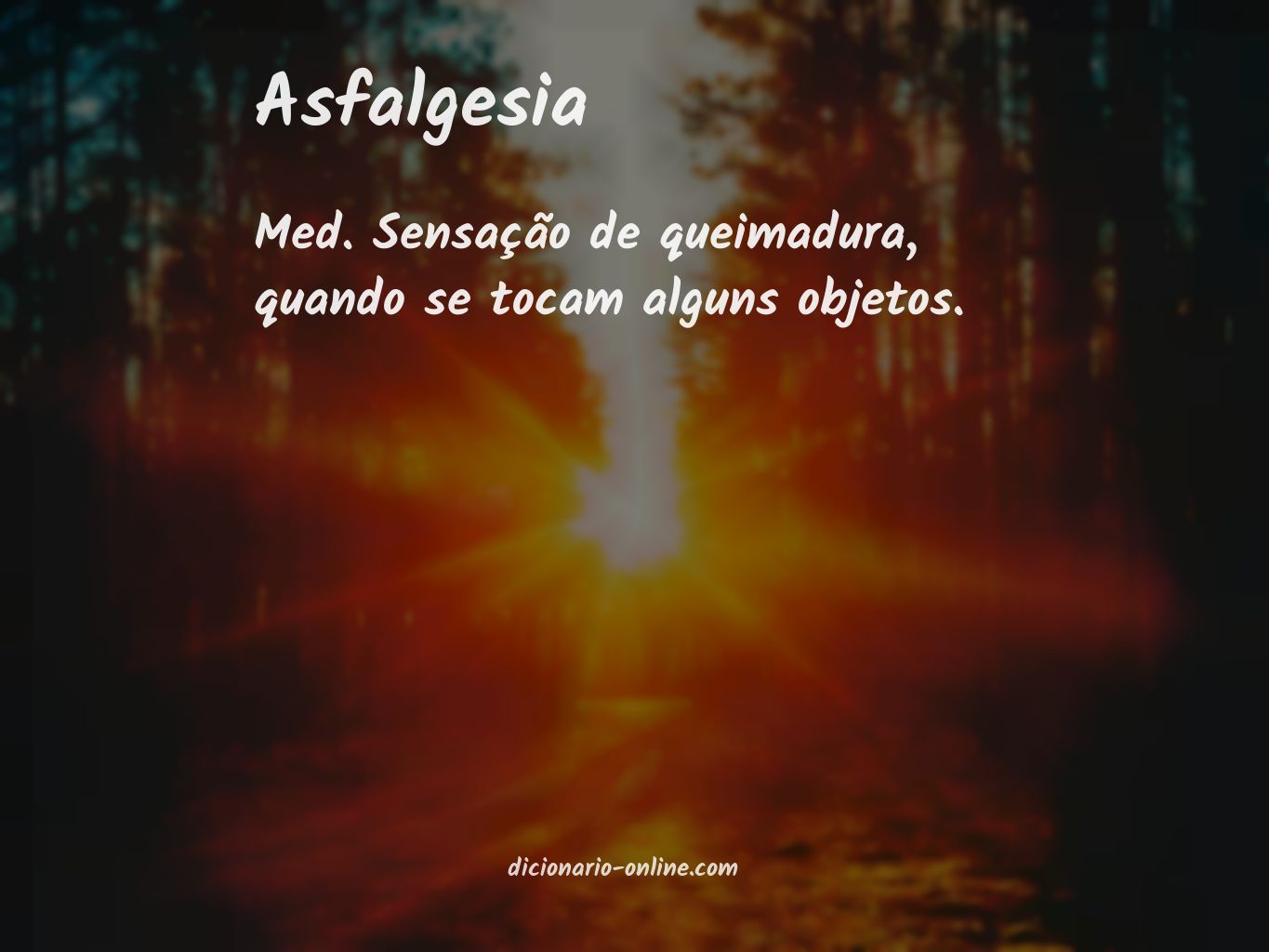 Significado de asfalgesia