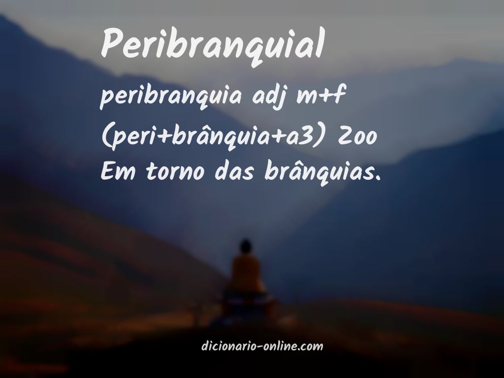 Significado de peribranquial