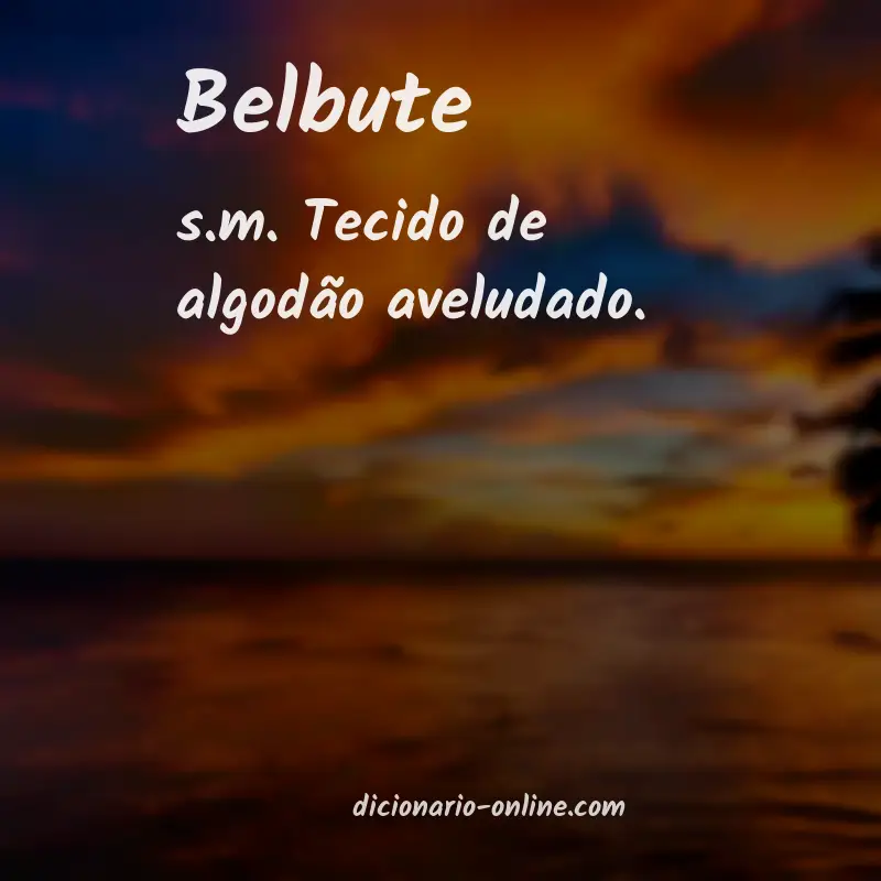 Significado de belbute