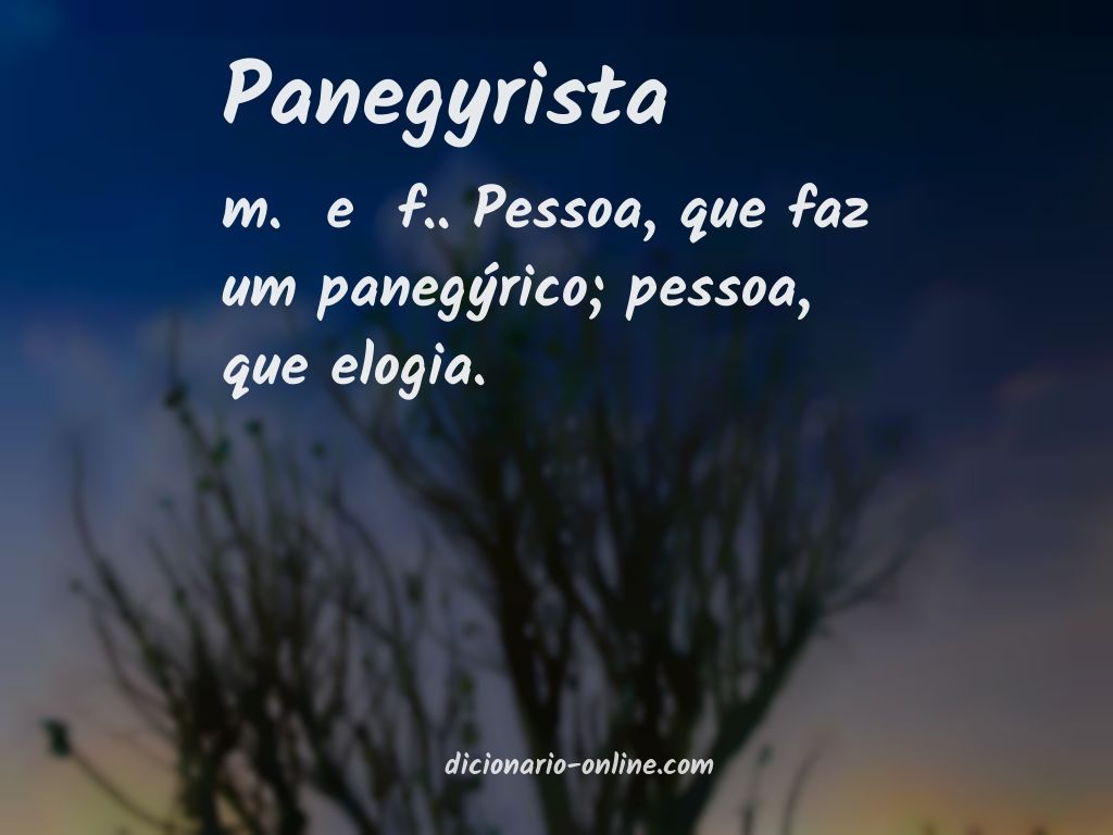 Significado de panegyrista