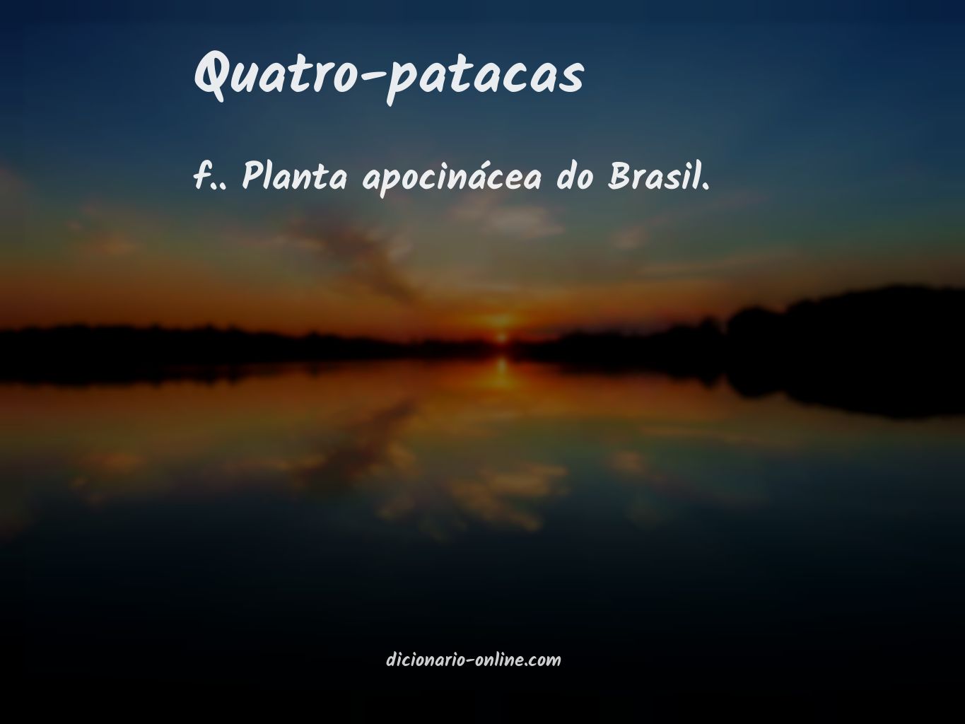 Significado de quatro-patacas