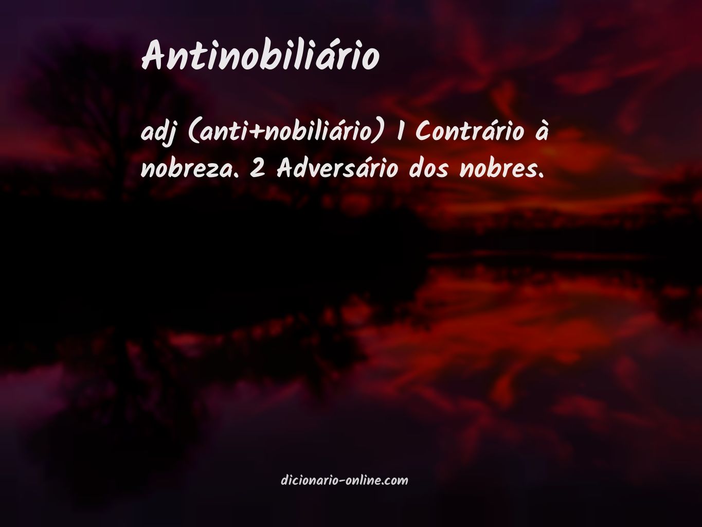 Significado de antinobiliário