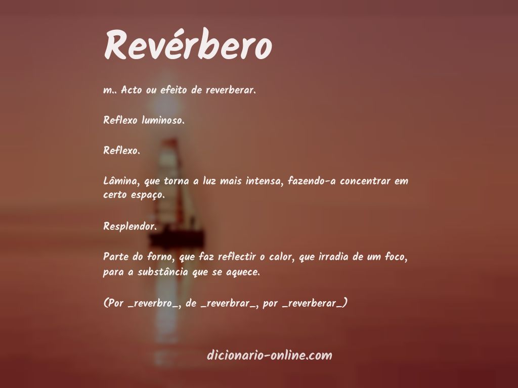 Significado de revérbero