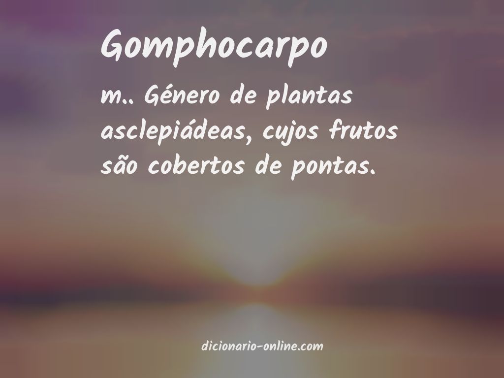 Significado de gomphocarpo