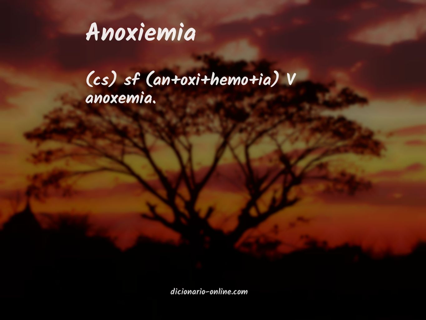 Significado de anoxiemia