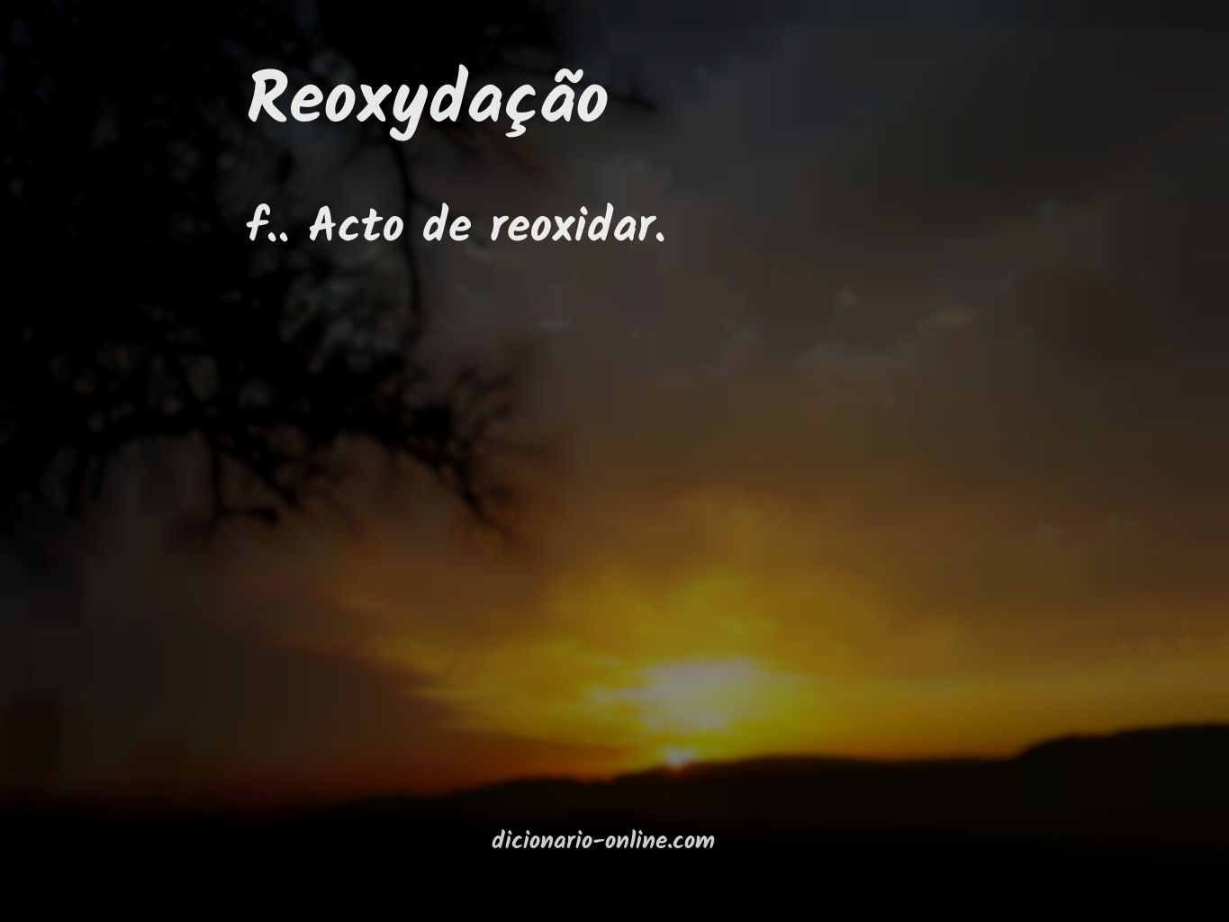 Significado de reoxydação