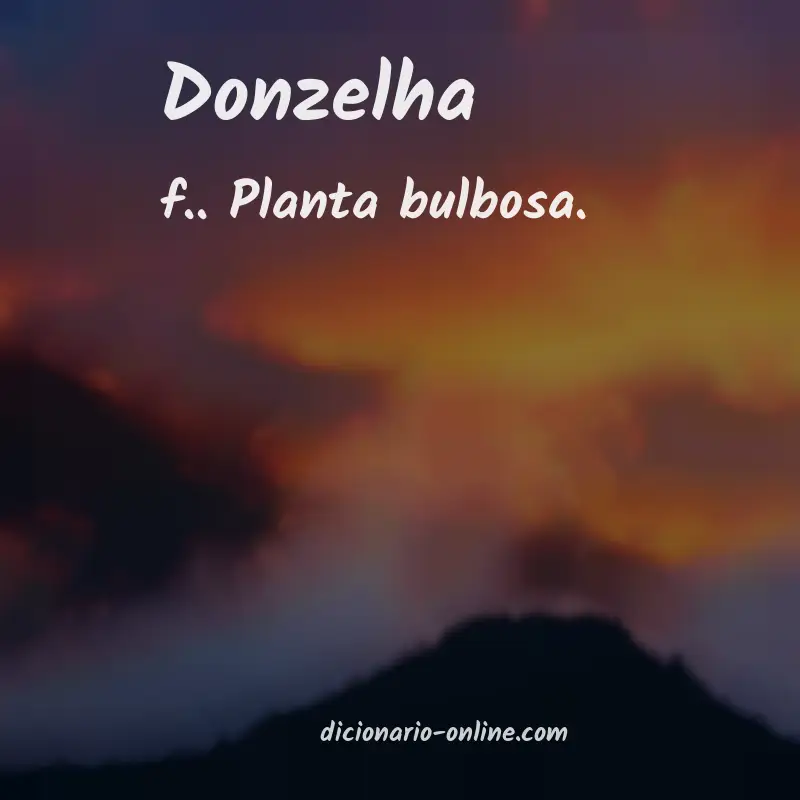 Significado de donzelha