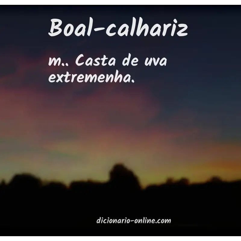 Significado de boal-calhariz