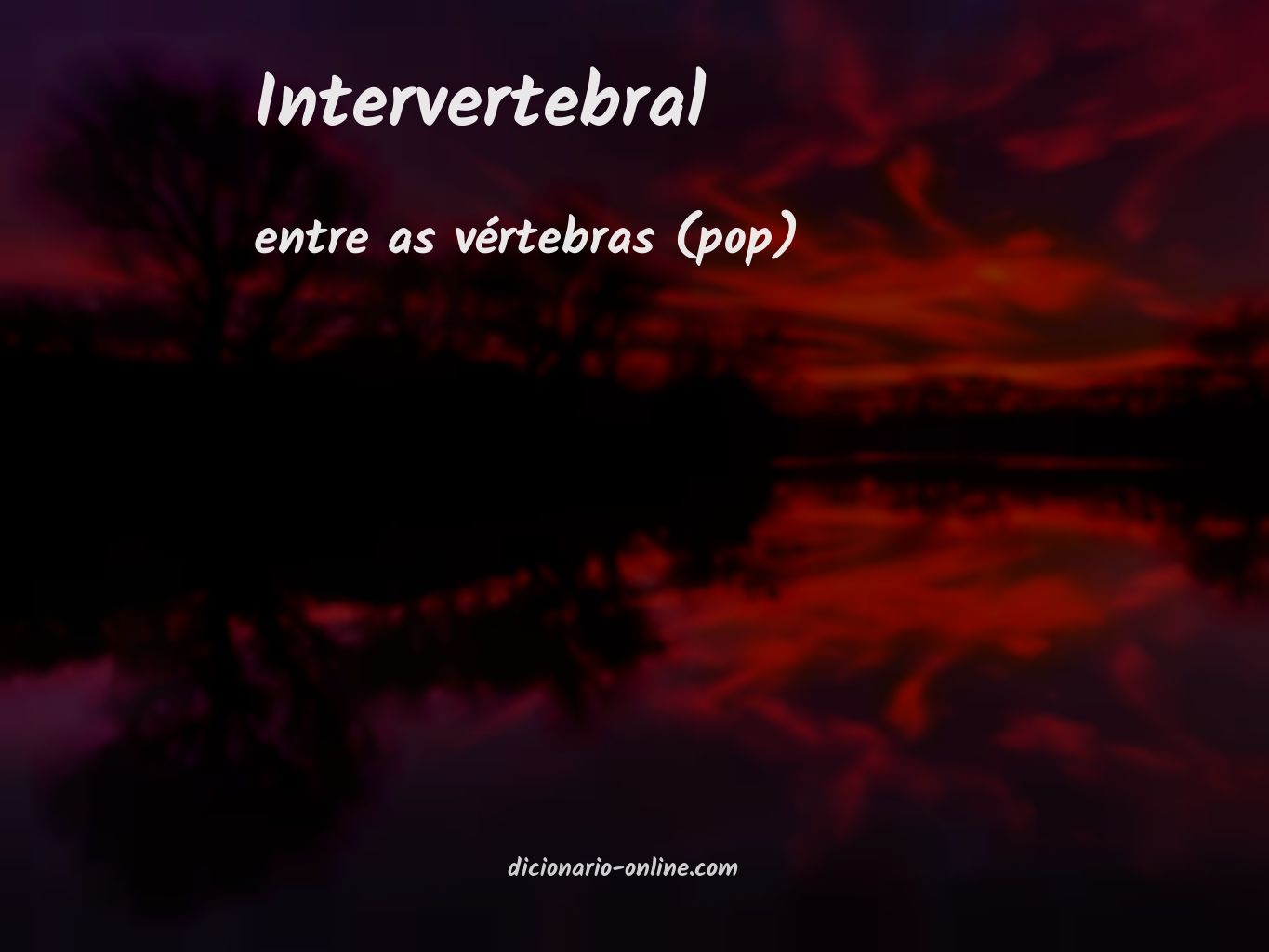 Significado de intervertebral