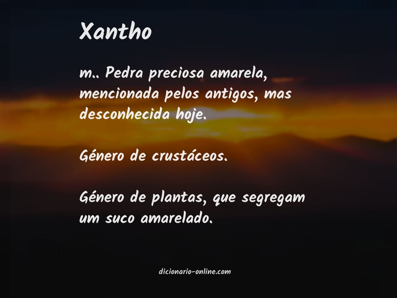 Significado de xantho